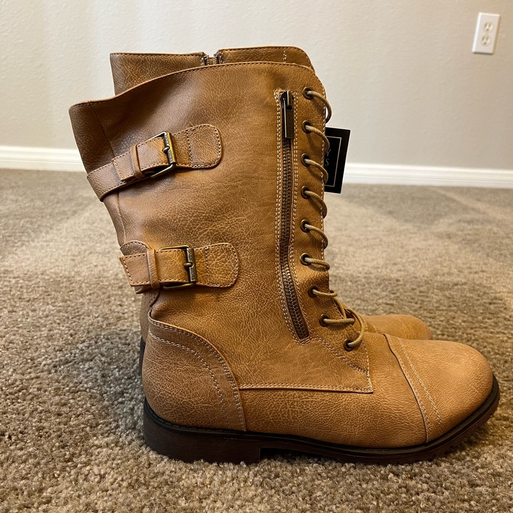 Daily Shoes Military Lace Up Combat Boots